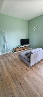 TV o dispositivi per l'intrattenimento presso Chapelle Nove - Green Apartment