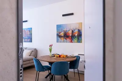 Area soggiorno di Caralis Golden House Luxury and charm in Cagliari