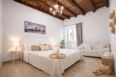 Letto o letti in una camera di Meli4Retreat Beach, Mountain & History