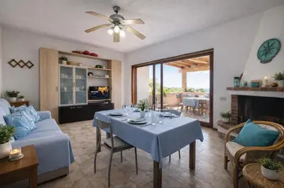Area soggiorno di House Eden sea view wi-fi