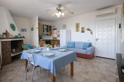 Area soggiorno di House Eden sea view wi-fi