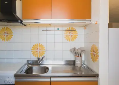 Cucina o angolo cottura di Casa Matilde stunning sea view 500m from the beach