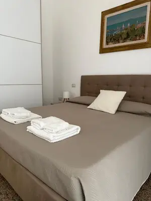 Letto o letti in una camera di Casa di Carlotta