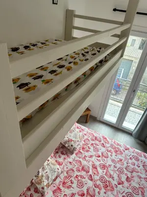 Letto o letti in una camera di Casa Paride