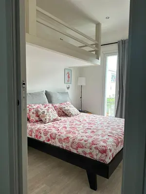 Letto o letti in una camera di Casa Paride