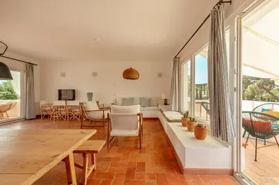 Area soggiorno di Casa Bianca - Charme e relax tra Villasimius e Notteri