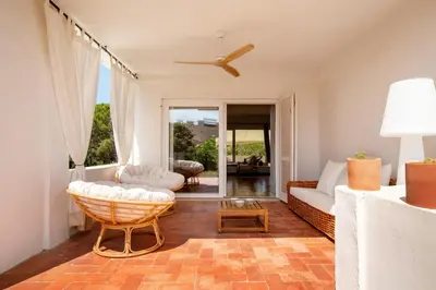 Area soggiorno di Casa Bianca - Charme e relax tra Villasimius e Notteri