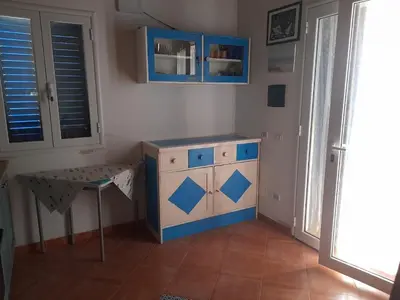 Cucina o angolo cottura di Casa vacanze in pineta vista mare