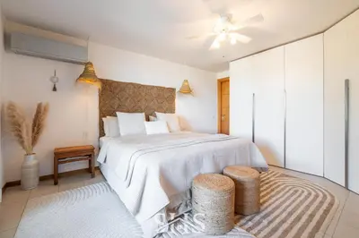Letto o letti in una camera di Villa D'Angeli