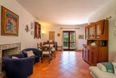 Area soggiorno di Villa Giulia Premium, 300 mt to beach SouthSardiniaHolidays