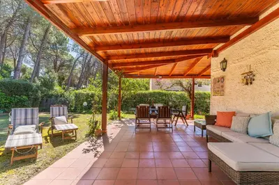 Area soggiorno di Villa Giulia Premium, 300 mt to beach SouthSardiniaHolidays