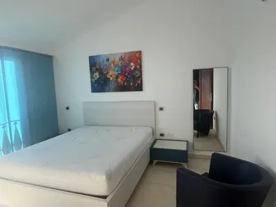 Letto o letti in una camera di terrazza paradiso