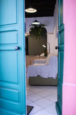 Letto o letti in una camera di La casa di Hestia