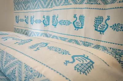 Letto o letti in una camera di Villa Alba