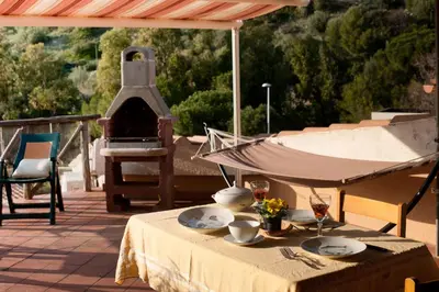 Balcone o terrazza di Villetta con terrazza a 400 mt dal mare