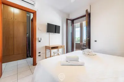 Letto o letti in una camera di Poetto 94 - La Casa di Sissy
