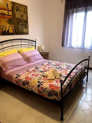 Letto o letti in una camera di Apartment in Santa Maria Navarrese Casa Concannas