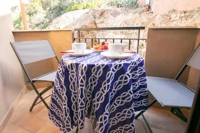 Planimetria di Teulada studio with pool and beach access