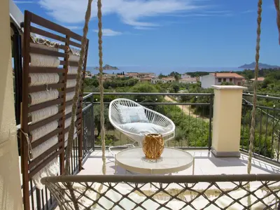 Balcone o terrazza di Apartment Vista Mare In Sardegna by Interhome