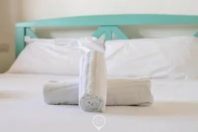 Letto o letti in una camera di Bike House