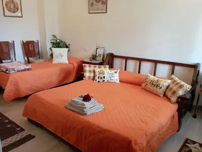 Letto o letti in una camera di La Ghirielle