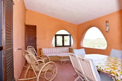 Area soggiorno di Villa Panoramica Vista Mare Costa Rei 3 Camere da letto