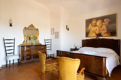 Letto o letti in una camera di 5' from the Sea, Villa with Large Garden and BBQ