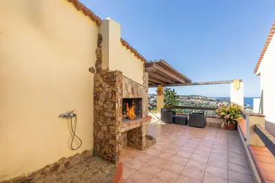 Balcone o terrazza di [Costa Verde - Panoramic Stay] Terrace Wifi BBQ AC