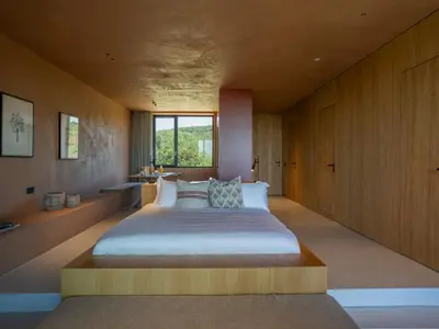 Letto o letti in una camera di Tenute Maestrale Wine Lodge