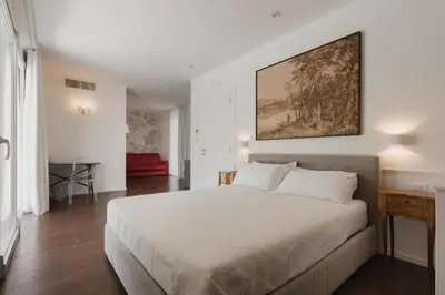 Letto o letti in una camera di Il Gallo Bianco