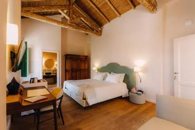 Letto o letti in una camera di Casa di Nonno