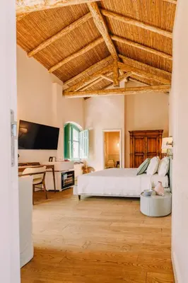Letto o letti in una camera di Casa di Nonno
