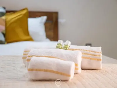 Letto o letti in una camera di Classic Urban Elegance