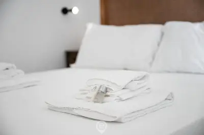 Letto o letti in una camera di Stylish Terrace Apartment