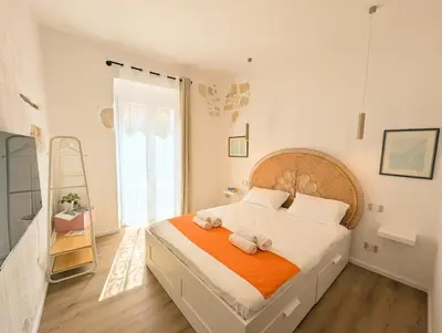 Letto o letti in una camera di Casa Di Leda 1