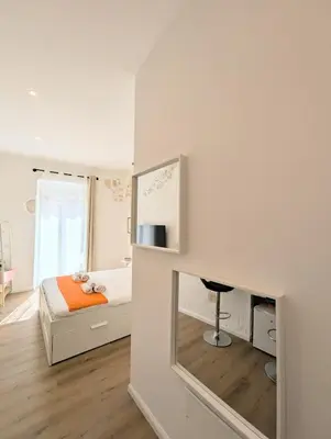 Letto o letti in una camera di Casa Di Leda 1