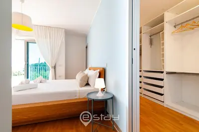 Letto o letti in una camera di Villa Margine Rosso