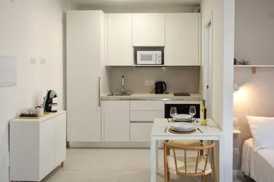 Cucina o angolo cottura di Poetto Studio, Private Parking, SmartTV, Park View