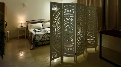 Letto o letti in una camera di Gioia appartamento