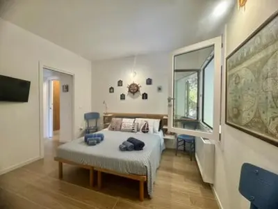 Letto o letti in una camera di Villa with garden 1000m to 300m from the sea in PULA