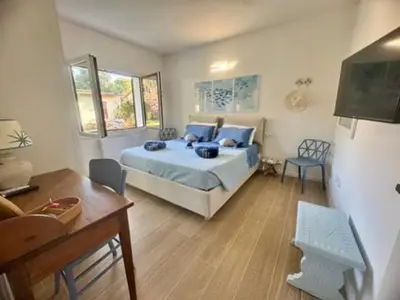 Letto o letti in una camera di Villa with garden 1000m to 300m from the sea in PULA