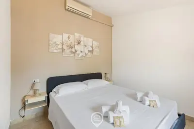 Letto o letti in una camera di Villa Eleonora