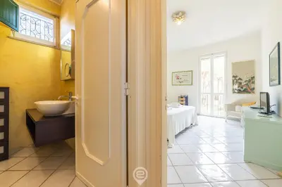 Letto o letti in una camera di Villa Chiara
