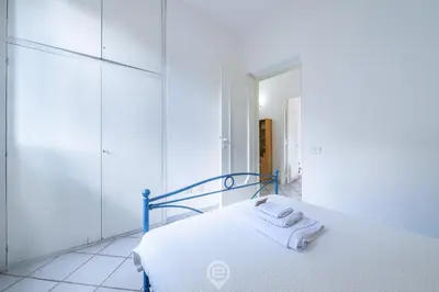 Letto o letti in una camera di Villa Chiara