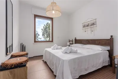 Letto o letti in una camera di Villa Toschi
