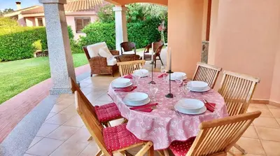 Area soggiorno di Villa Rosmarino in Costa Rei just 400 mt from the sea
