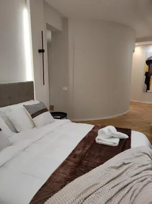 Letto o letti in una camera di Center suite Cagliari