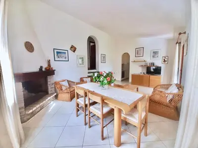 Area soggiorno di Villa Brezza in Costa Rei just 300 mt from the sea