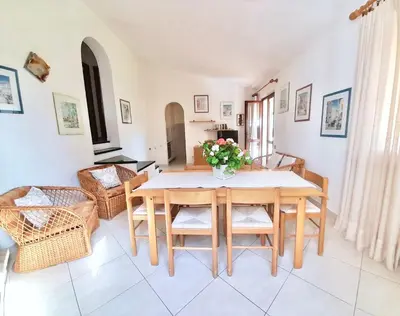 Area soggiorno di Villa Brezza in Costa Rei just 300 mt from the sea