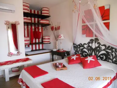 Letto o letti in una camera di Holiday Home Haus 'Red Coral' mit Gemeinschaftspool by Interhome